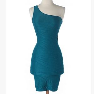 Bebe Blue Bodycon Party Dress